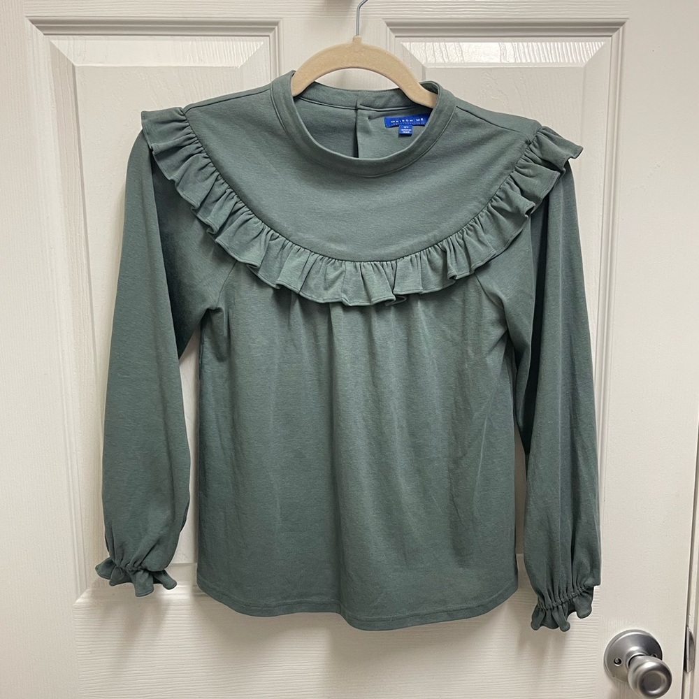 Maison Me Green Blouse